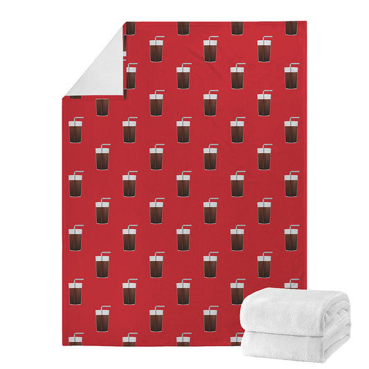 Glass Of Cola Pattern Print Blanket