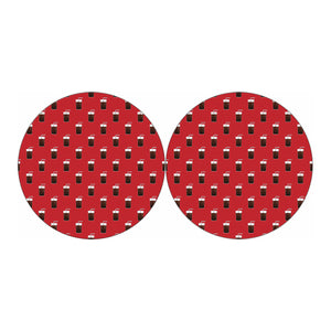 Glass Of Cola Pattern Print Car Coasters