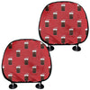 Glass Of Cola Pattern Print Car Headrest Covers