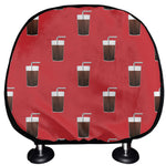 Glass Of Cola Pattern Print Car Headrest Covers