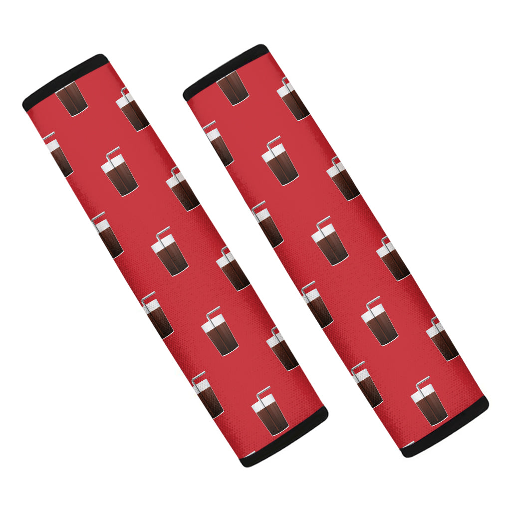Glass Of Cola Pattern Print Car Seat Belt Covers