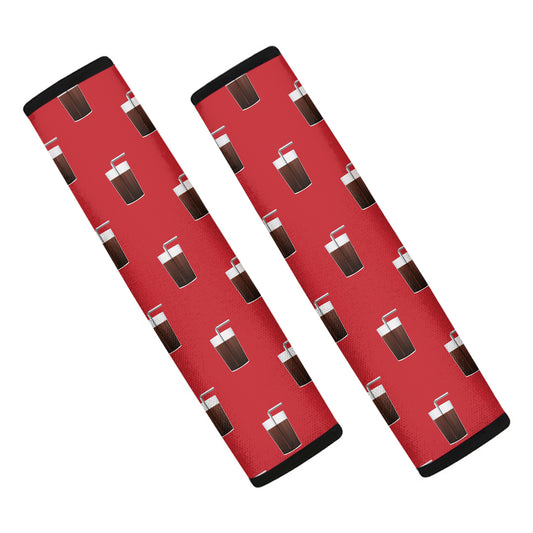 Glass Of Cola Pattern Print Car Seat Belt Covers