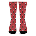 Glass Of Cola Pattern Print Crew Socks