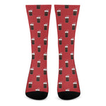 Glass Of Cola Pattern Print Crew Socks