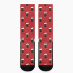 Glass Of Cola Pattern Print Crew Socks