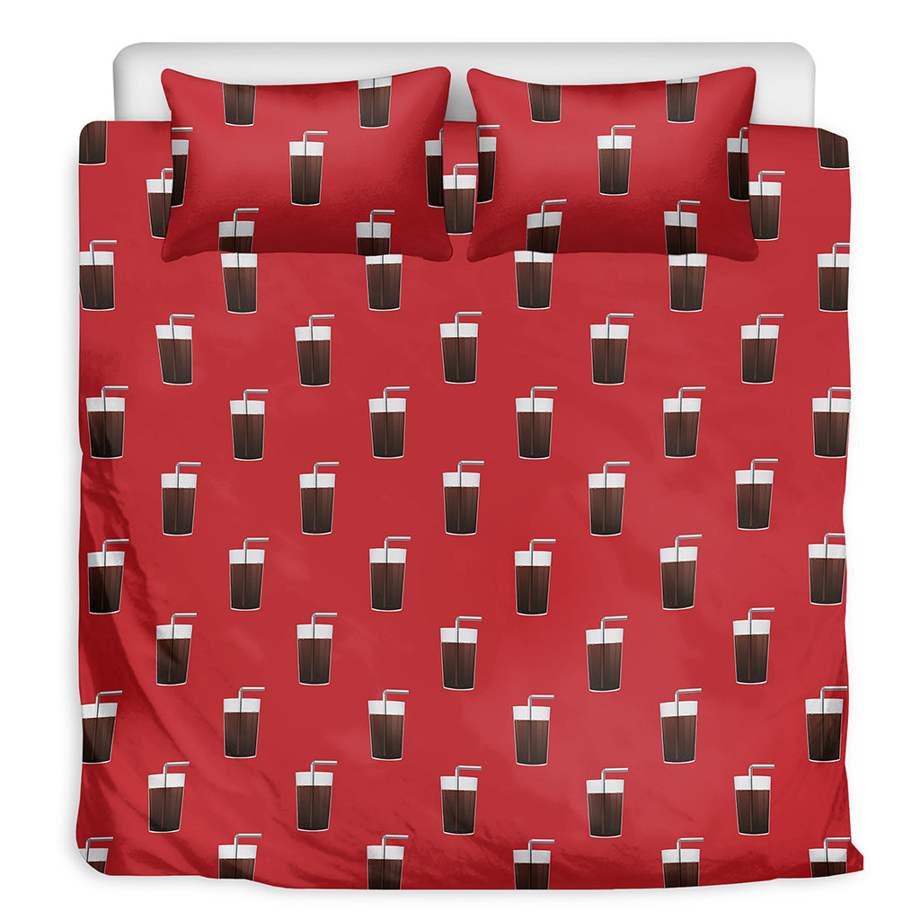 Glass Of Cola Pattern Print Duvet Cover Bedding Set