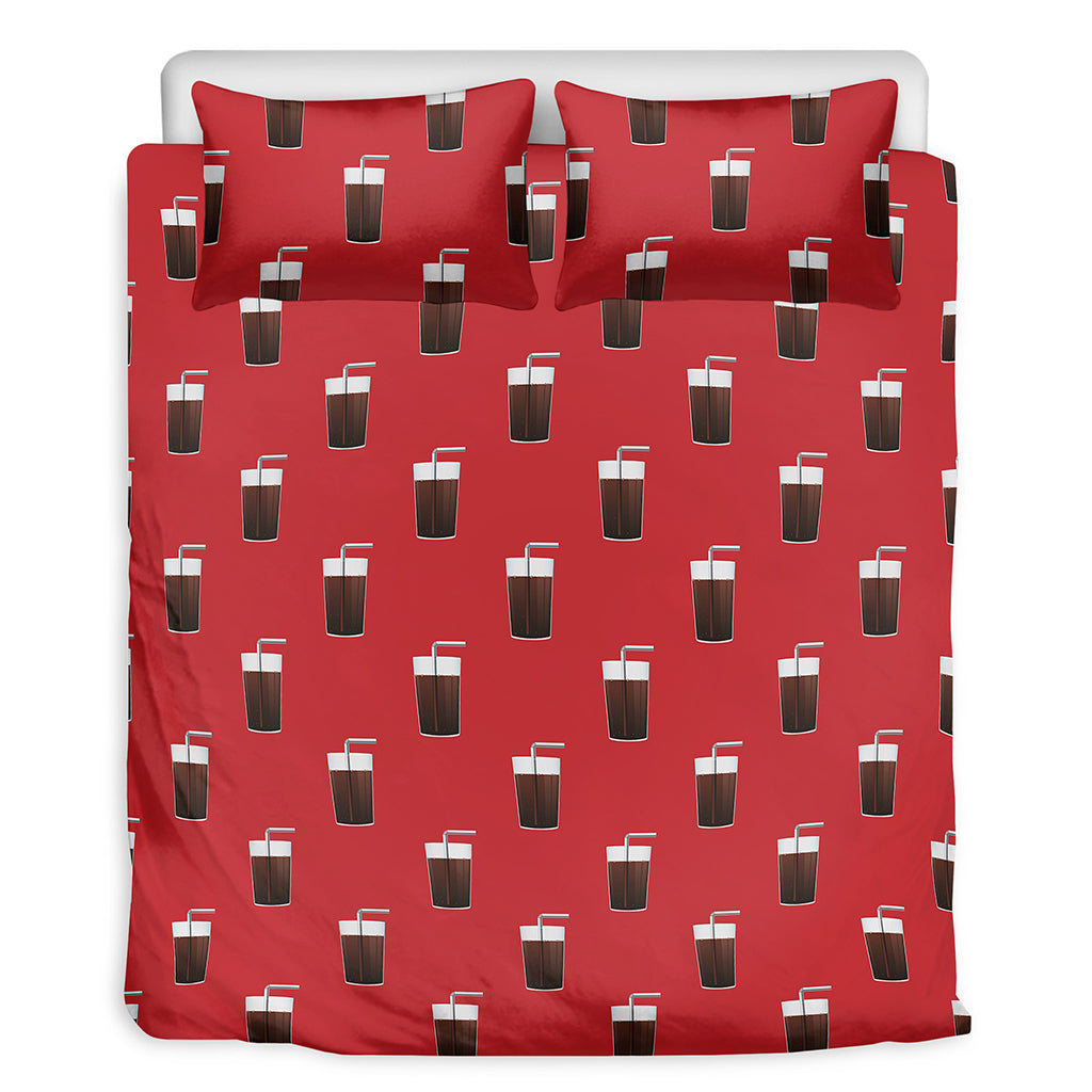 Glass Of Cola Pattern Print Duvet Cover Bedding Set