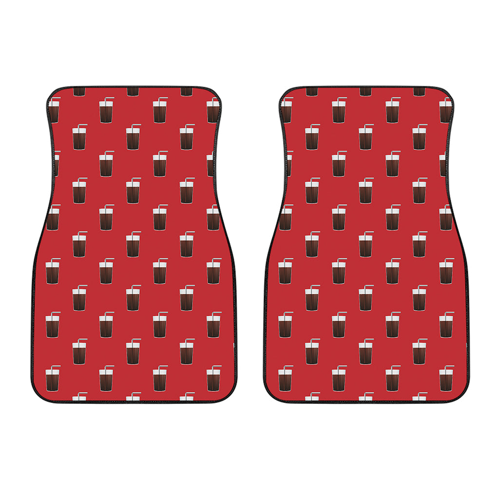 Glass Of Cola Pattern Print Front Car Floor Mats