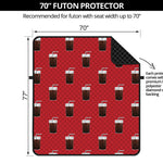 Glass Of Cola Pattern Print Futon Protector