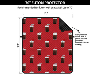 Glass Of Cola Pattern Print Futon Protector