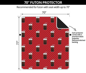 Glass Of Cola Pattern Print Futon Protector