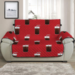 Glass Of Cola Pattern Print Half Sofa Protector