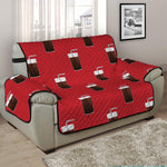 Glass Of Cola Pattern Print Half Sofa Protector