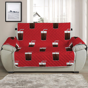 Glass Of Cola Pattern Print Half Sofa Protector