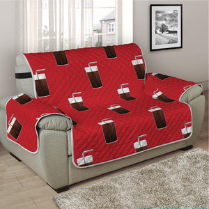 Glass Of Cola Pattern Print Half Sofa Protector