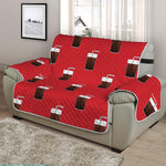 Glass Of Cola Pattern Print Half Sofa Protector