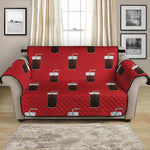 Glass Of Cola Pattern Print Loveseat Protector