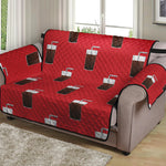 Glass Of Cola Pattern Print Loveseat Protector