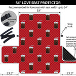 Glass Of Cola Pattern Print Loveseat Protector