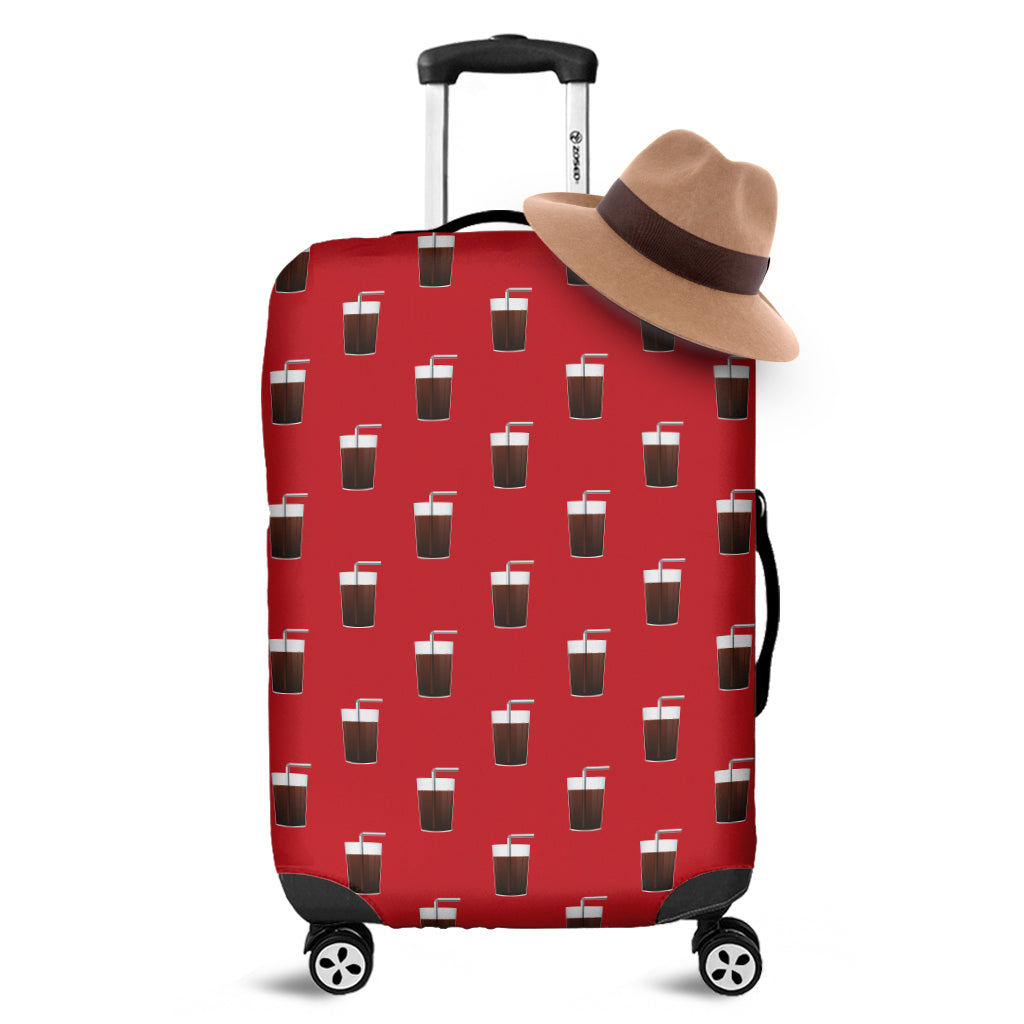 Glass Of Cola Pattern Print Luggage Cover