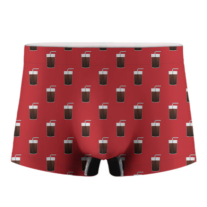 Glass Of Cola Pattern Print Men's Boxer Briefs