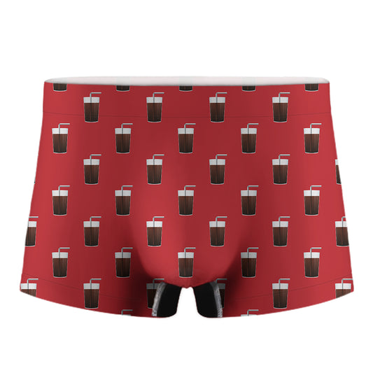 Glass Of Cola Pattern Print Men's Boxer Briefs