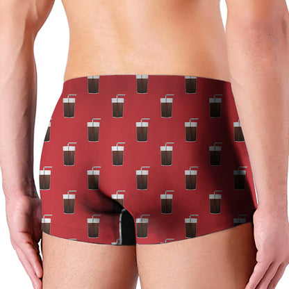 Glass Of Cola Pattern Print Men's Boxer Briefs