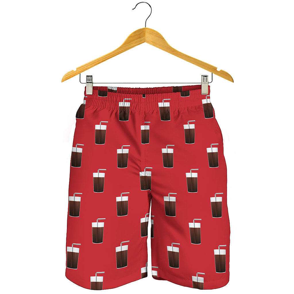 Glass Of Cola Pattern Print Men's Shorts