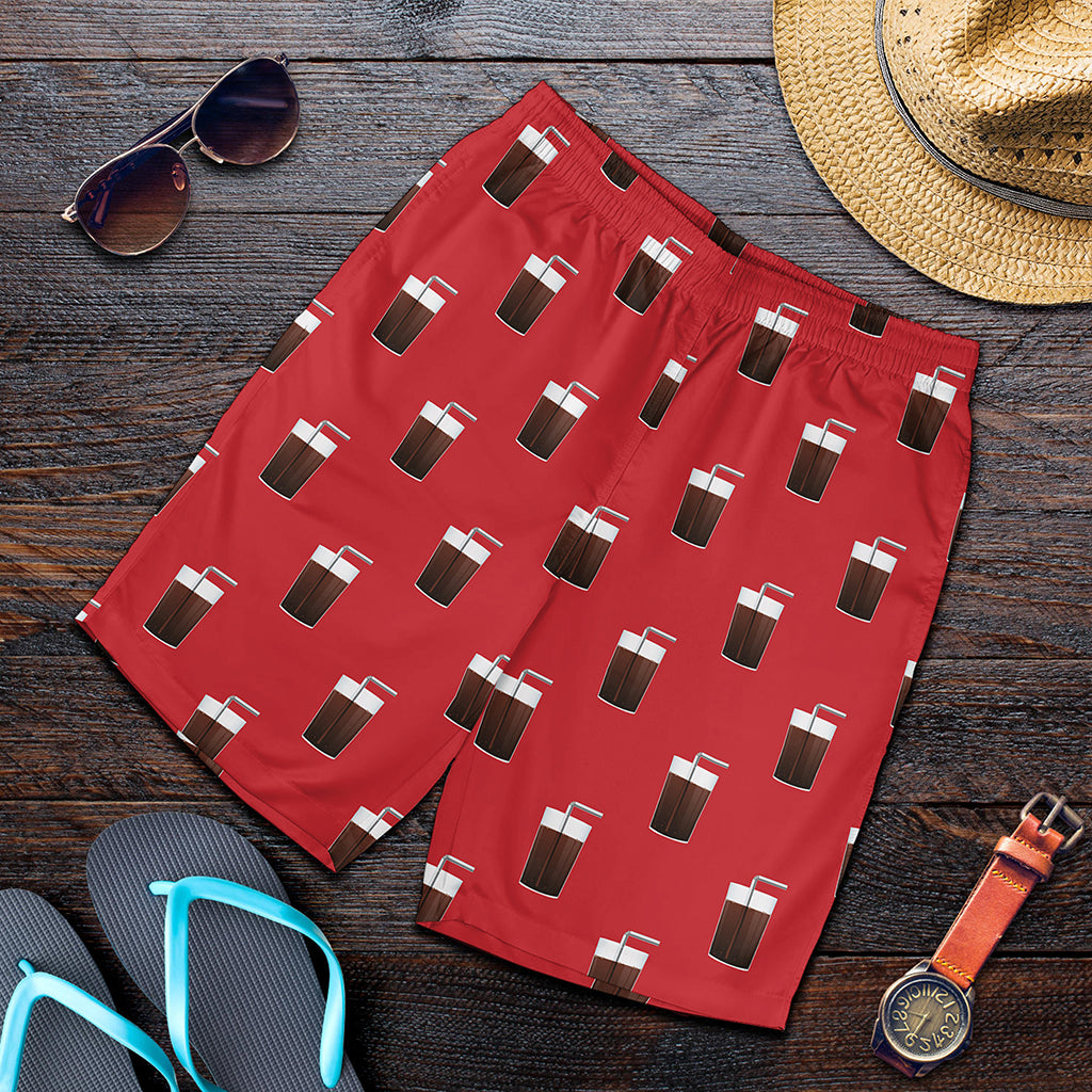 Glass Of Cola Pattern Print Men's Shorts