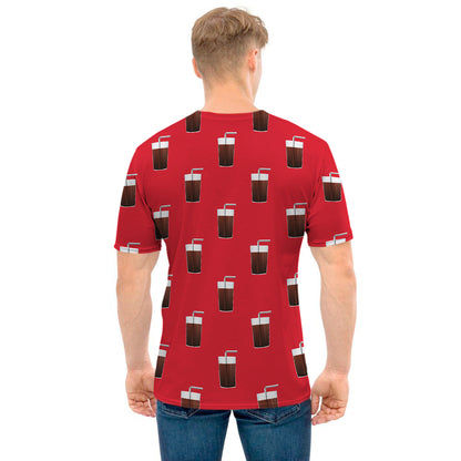Glass Of Cola Pattern Print Men's T-Shirt