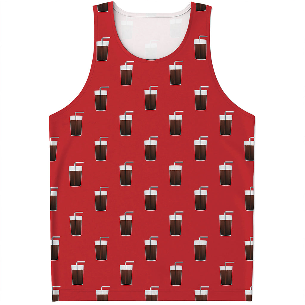 Glass Of Cola Pattern Print Men's Tank Top