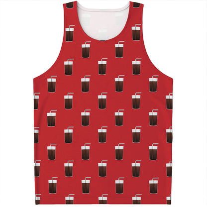 Glass Of Cola Pattern Print Men's Tank Top