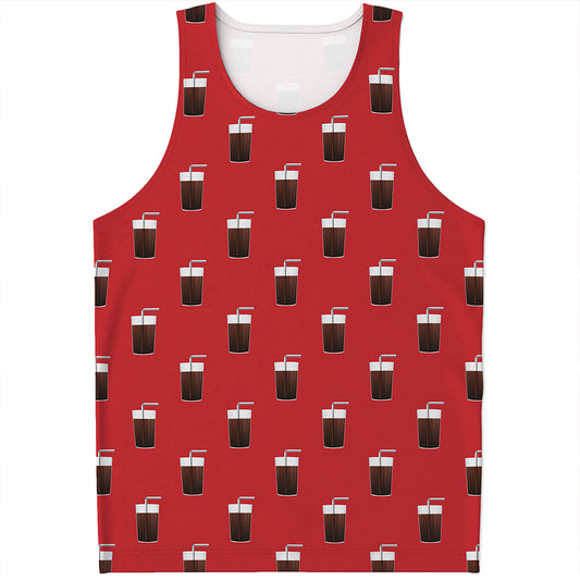 Glass Of Cola Pattern Print Men's Tank Top