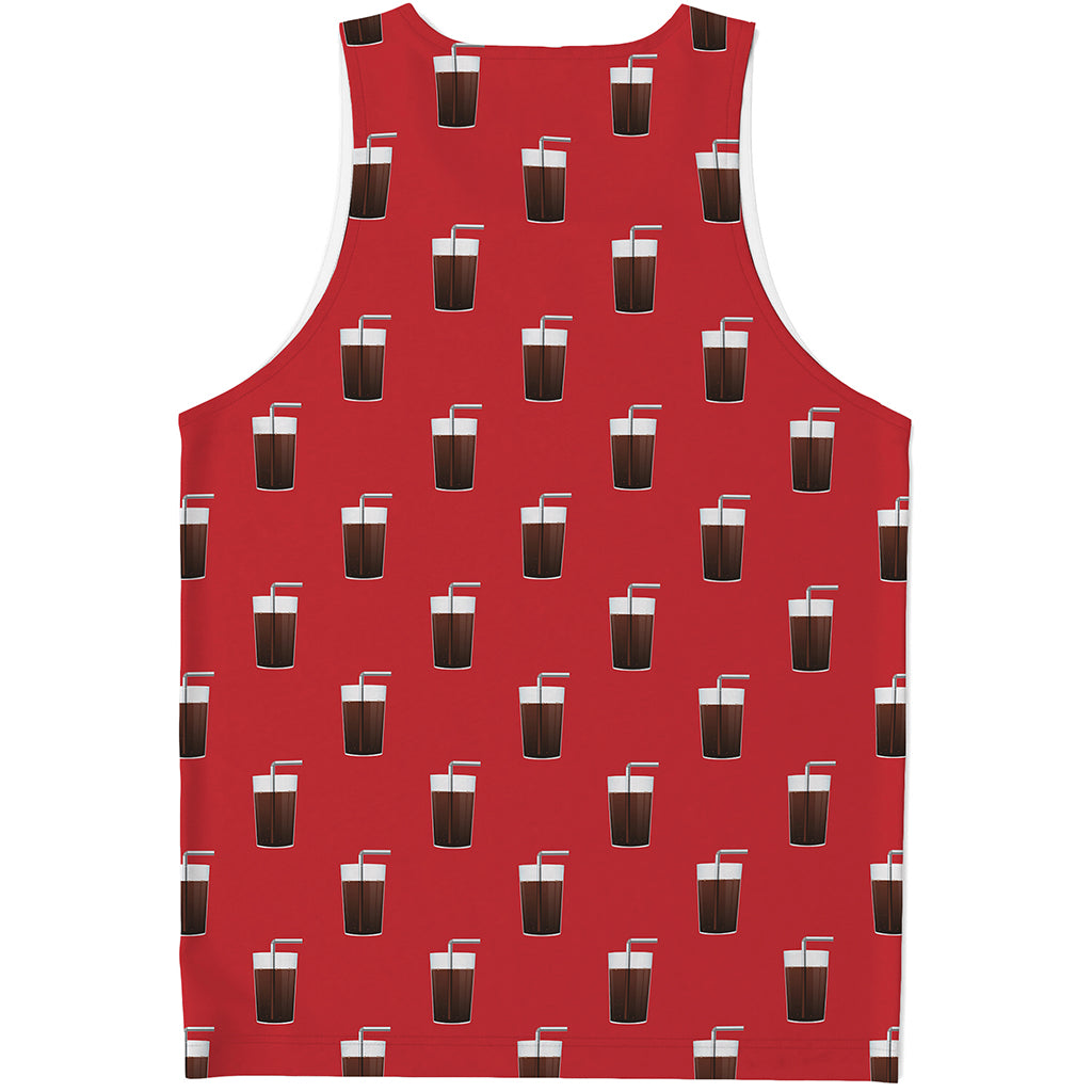 Glass Of Cola Pattern Print Men's Tank Top