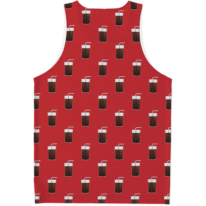Glass Of Cola Pattern Print Men's Tank Top