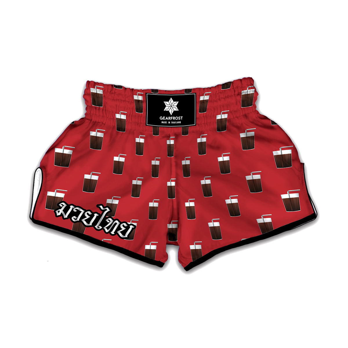 Glass Of Cola Pattern Print Muay Thai Boxing Shorts