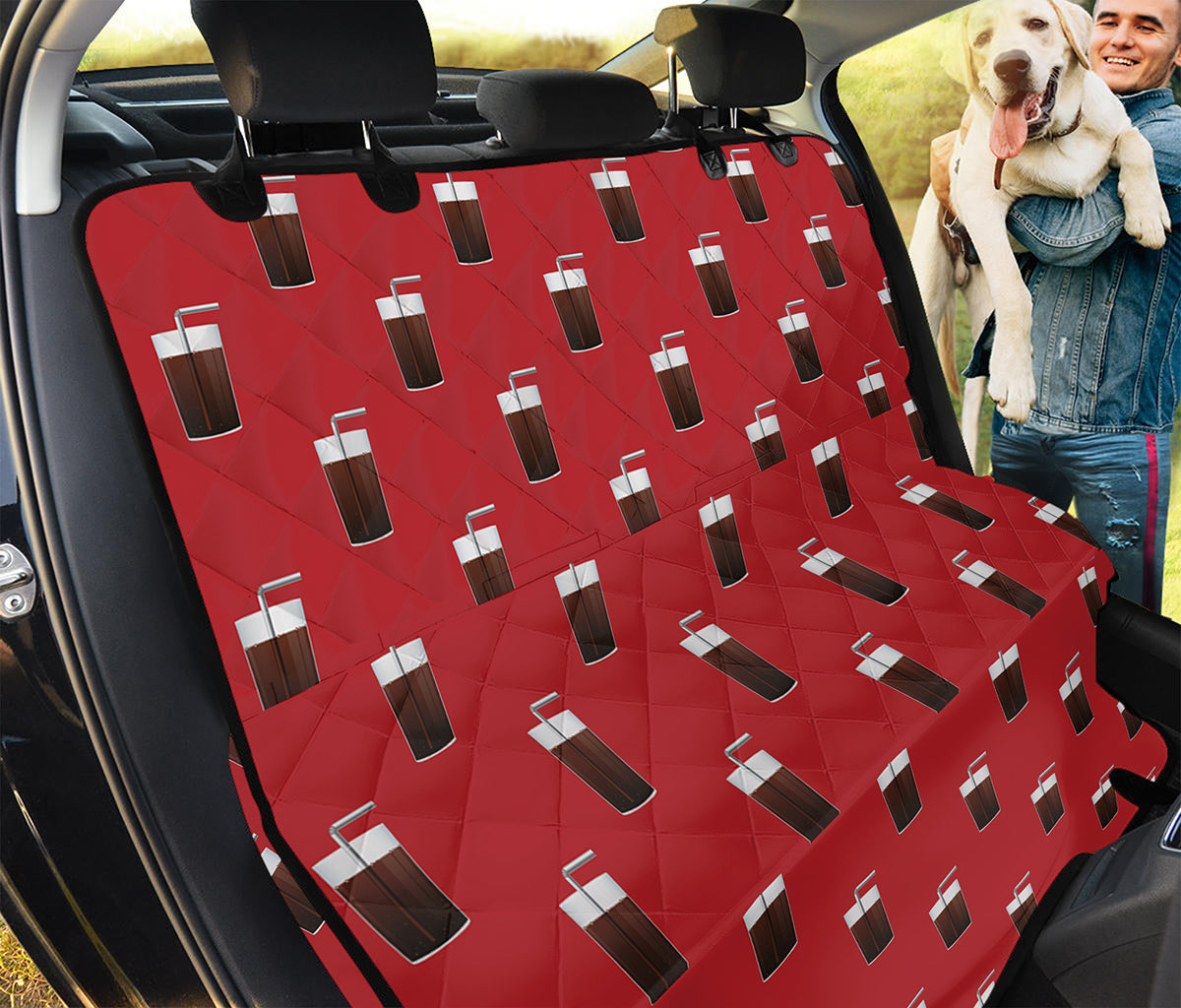Glass Of Cola Pattern Print Pet Car Back Seat Cover