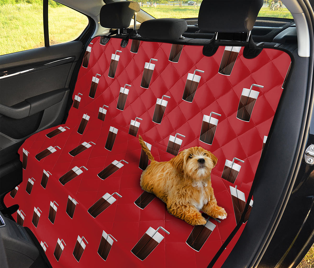 Glass Of Cola Pattern Print Pet Car Back Seat Cover