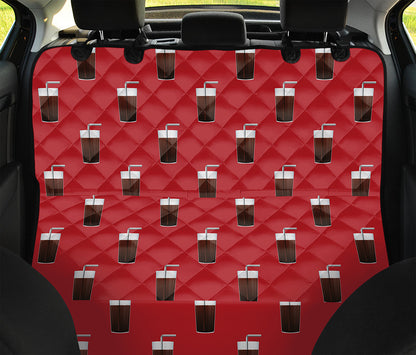 Glass Of Cola Pattern Print Pet Car Back Seat Cover