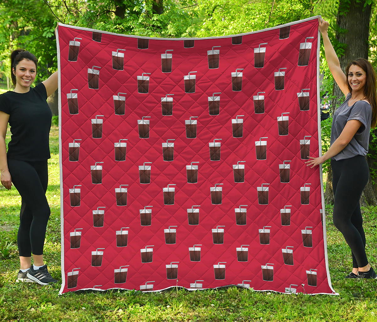 Glass Of Cola Pattern Print Quilt