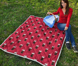 Glass Of Cola Pattern Print Quilt