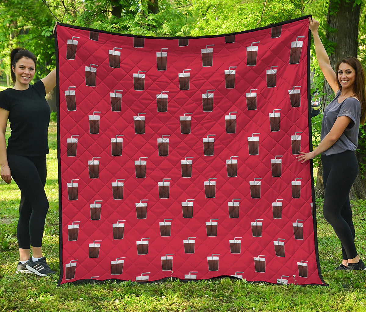 Glass Of Cola Pattern Print Quilt