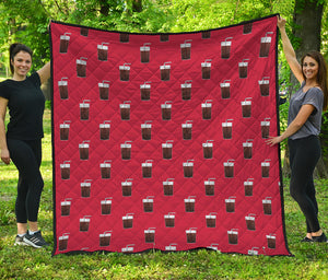 Glass Of Cola Pattern Print Quilt