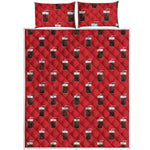 Glass Of Cola Pattern Print Quilt Bed Set