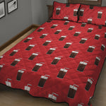 Glass Of Cola Pattern Print Quilt Bed Set