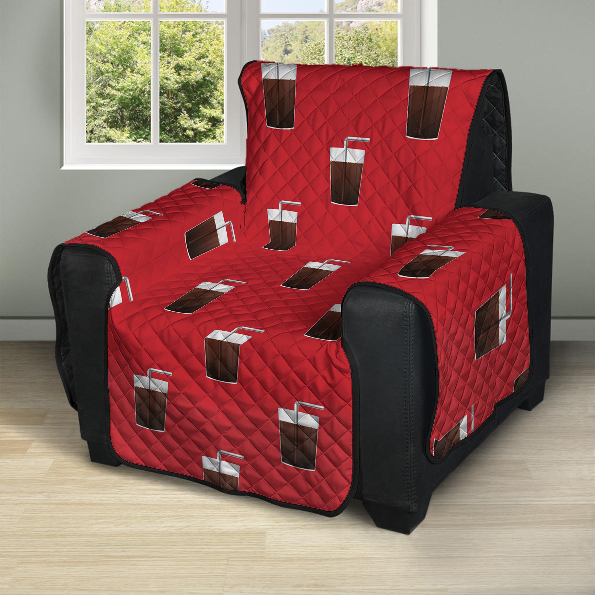 Glass Of Cola Pattern Print Recliner Protector