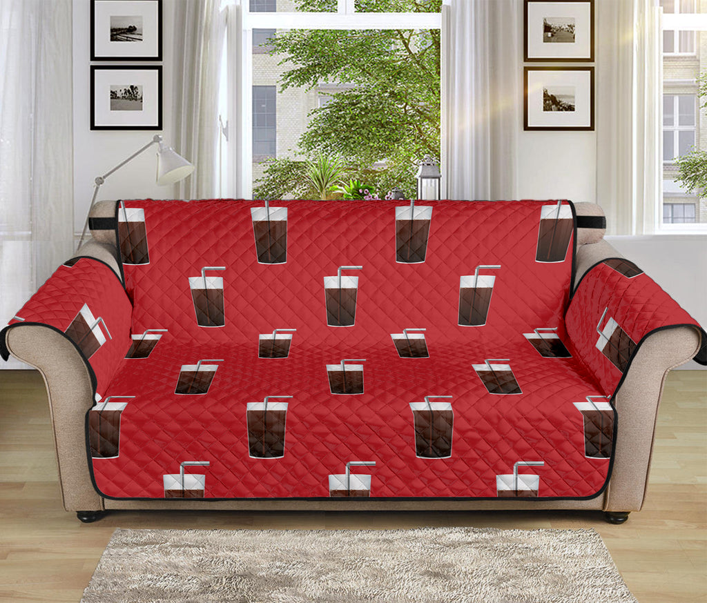 Glass Of Cola Pattern Print Sofa Protector