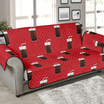 Glass Of Cola Pattern Print Sofa Protector