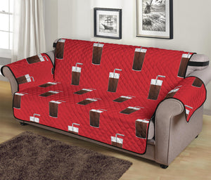 Glass Of Cola Pattern Print Sofa Protector