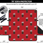 Glass Of Cola Pattern Print Sofa Protector